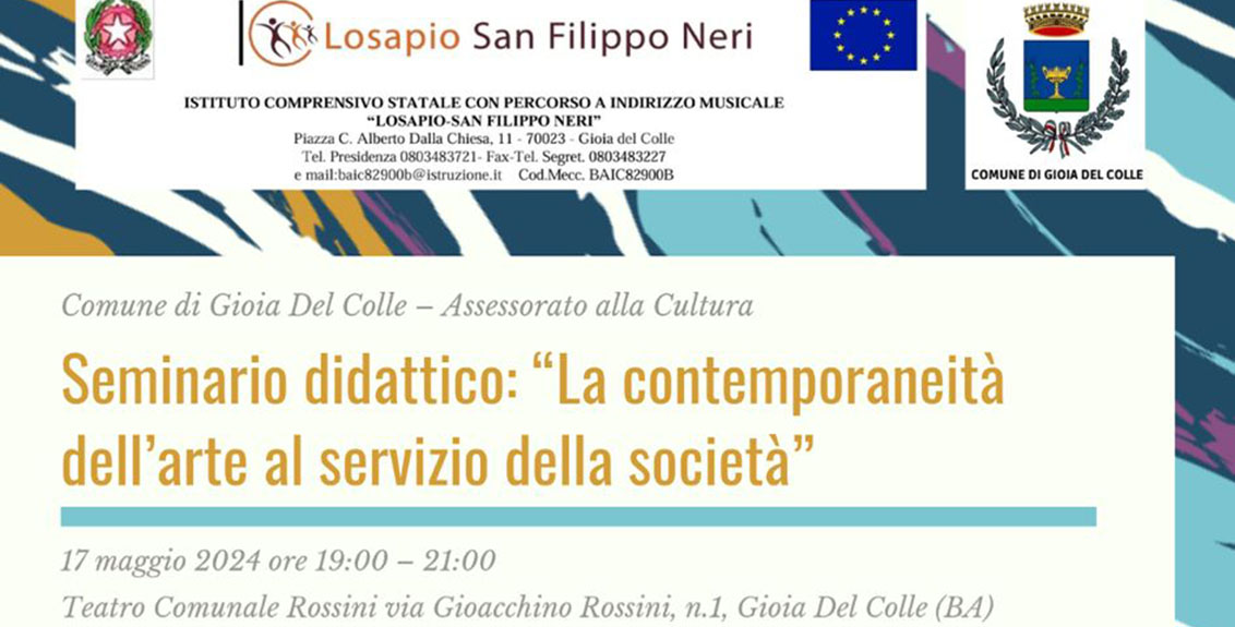 Seminario didattico: “La contemporaneità dell’Arte al servizio della società”